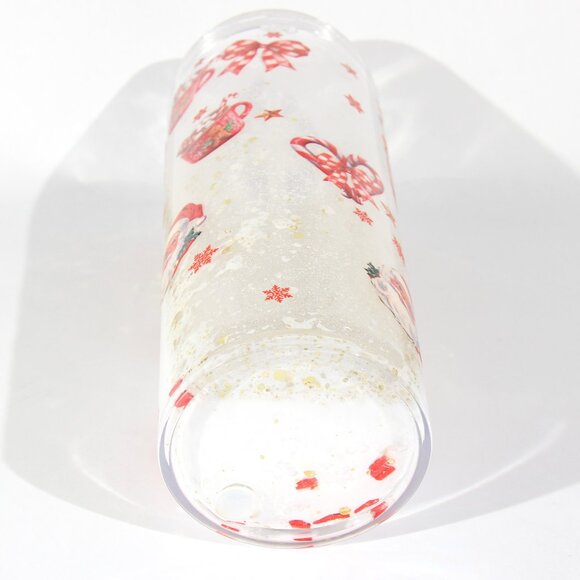 Custom 24oz Acrylic Snow Globe Tumbler Christmas Lava with DTF - Picture 5 of 7